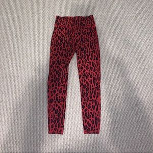 Michi Red Cheetah Print Leggings